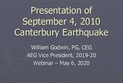 Presentation of September 4, 2010 Canterbury Earthquake - William Godwin, PG, CEG