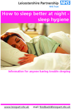 How to sleep better at night - sleep hygiene - Information for anyone having trouble sleeping