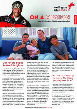 ON A MISSION - Wellington City Mission