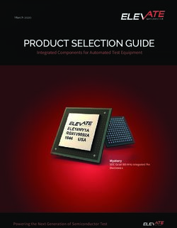 PRODUCT SELECTION GUIDE - Integrated Components for Automated Test Equipment March 2020 - Elevate Semiconductor
