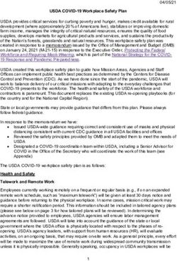 USDA COVID-19 Workplace Safety Plan