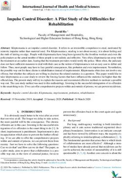 Impulse Control Disorder: A Pilot Study of the Difficulties for Rehabilitation