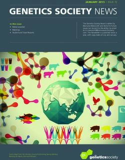 GENETICS SOCIETY NEWS - JANUARY 2015 | ISSUE 72