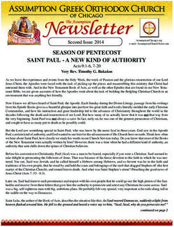 SEASON OF PENTECOST SAINT PAUL - A NEW KIND OF AUTHORITY