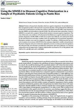 Using the MMSE-2 to Measure Cognitive Deterioration in a Sample of Psychiatric Patients Living in Puerto Rico - MDPI