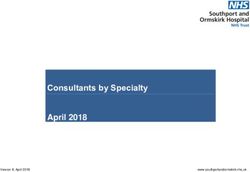 Consultants by Specialty April 2018