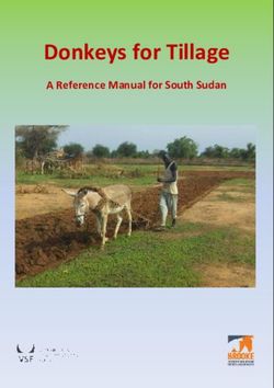 Donkeys for Tillage A Reference Manual for South Sudan - V&eacute;t&eacute;rinaires Sans Fronti&egrave;res Suisse