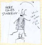 Illustrated Author Notes on Here Comes Stinkbug! - Allen & Unwin