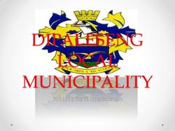 DIPALESENG LOCAL MUNICIPALITY - 2011/12 Tariff application