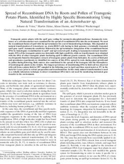 Spread of Recombinant DNA by Roots and Pollen of Transgenic Potato Plants, Identified by Highly Specific Biomonitoring Using