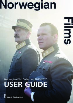 USER GUIDE Norwegian Film Collection 2019-2020 - Norway.no
