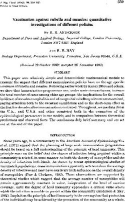 BY R. M. ANDERSON Vaccination against rubella and measles: quantitative investigations of different policies