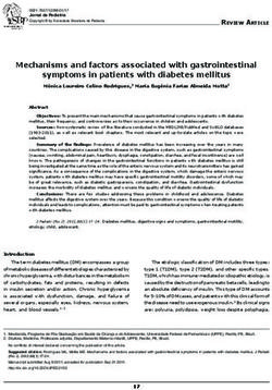 Mechanisms and factors associated with gastrointestinal symptoms in patients with diabetes mellitus