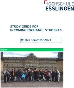 STUDY GUIDE FOR INCOMING EXCHANGE STUDENTS - Winter Semester 2021 - Hochschule ...