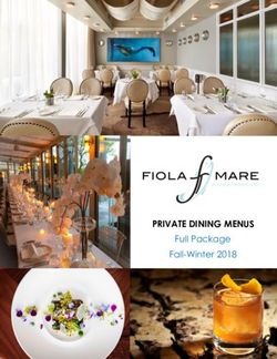 PRIVATE DINING MENUS Full Package Fall-Winter 2018 - Fiola Mare