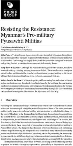 Resisting the Resistance: Myanmar's Pro-military Pyusawhti Militias - ReliefWeb