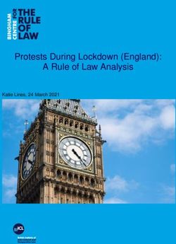 Protests During Lockdown (England): A Rule of Law Analysis - Katie Lines, 24 March 2021 - British Institute ...