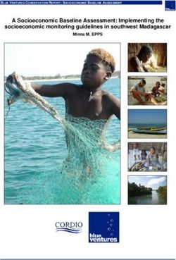 BA Socioeconomic Baseline Assessment: Implementing the - socioeconomic monitoring guidelines in southwest Madagascar