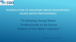 "To develop Young Water Professionals to be future leaders of the Water Industry" - INTRODUCTION TO SINGAPORE WATER ASSOCIATION'S YOUNG WATER ...