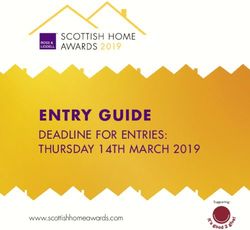 ENTRY GUIDE DEADLINE FOR ENTRIES: THURSDAY 14TH MARCH 2019 - www.scottishhomeawards.com - Scottish Home Awards