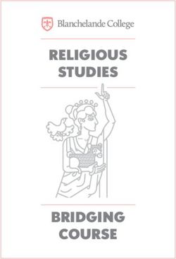 RELIGIOUS STUDIES - BRIDGING COURSE