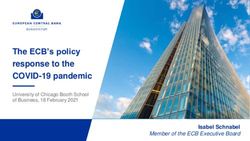 The ECB's policy response to the COVID-19 pandemic - Isabel Schnabel Member of the ECB Executive Board