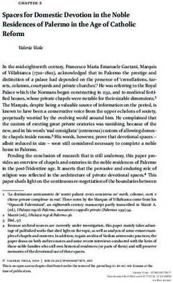 Spaces for Domestic Devotion in the Noble Residences of Palermo in the Age of Catholic Reform