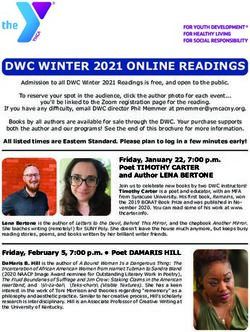 DWC WINTER 2021 ONLINE READINGS - YMCA of Central ...
