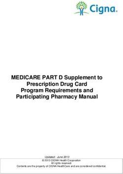 MEDICARE PART D Supplement to Prescription Drug Card Program Requirements and Participating Pharmacy Manual