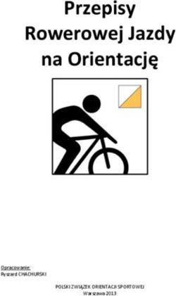 Przepisy Rowerowej Jazdy na Orientację - POLSKI ZWIĄZEK ORIENTACJI SPORTOWEJ Opracowanie: Ryszard CHACHURSKI