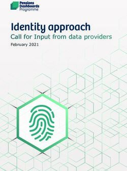Identity approach Call for Input from data providers February 2021
