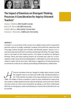 The Impact of Emotions on Divergent Thinking Processes: A Consideration for Inquiry-Oriented Teachers1