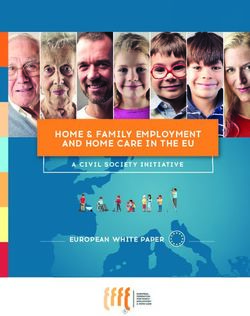 HOME & FAMILY EMPLOYMENT AND HOME CARE IN THE EU - EUROPEAN WHITE PAPER A CIVIL SOCIETY INITIATIVE - EFFE