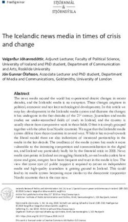 The Icelandic news media in times of crisis and change - Stjórnmál og ...