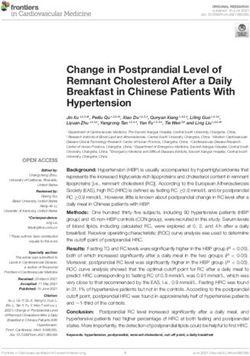 Change in Postprandial Level of Remnant Cholesterol After a Daily Breakfast in Chinese Patients With Hypertension - Frontiers