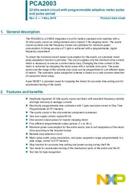 PCA2003 32 kHz watch circuit with programmable adaptive motor pulse and pulse period Rev. 5 - 1 May 2019 - 32 kHz watch circuit with programmable ...