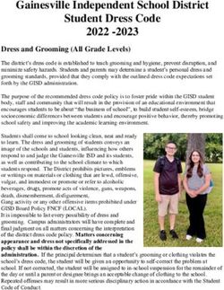 Gainesville Independent School District Student Dress Code 2022 -2023