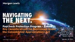 Paycheck Protection Program - Round 2: Key Considerations for Businesses Under the Consolidated Appropriations Act - Morgan Lewis