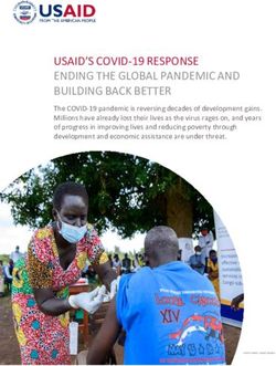 USAID'S COVID-19 RESPONSE ENDING THE GLOBAL PANDEMIC AND BUILDING BACK BETTER