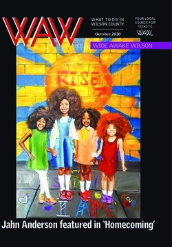 WAW - Jahn Anderson featured in 'Homecoming' - WHAT TO DO IN WILSON COUNTY - The Wilson Times