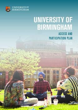 UNIVERSITY OF BIRMINGHAM - ACCESS AND PARTICIPATION PLAN 2020-21 TO 2024-25