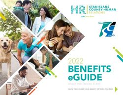 BENEFITS eGUIDE 2022 January 1, 2022 - December 31, 2022 - Stanislaus County
