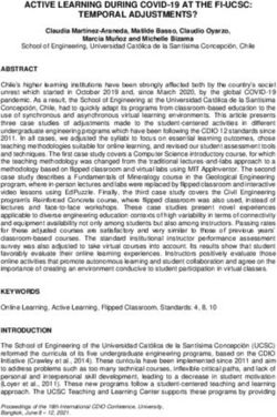 ACTIVE LEARNING DURING COVID-19 AT THE FI-UCSC: TEMPORAL ADJUSTMENTS? - CDIO 2021