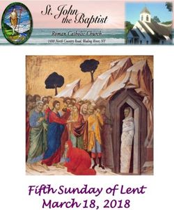 Fifth Sunday of Lent March 18, 2018 - Mass Schedule