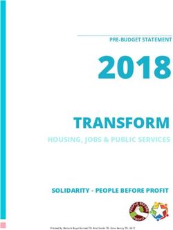 2018 TRANSFORM HOUSING, JOBS & PUBLIC SERVICES