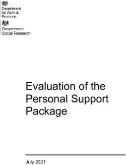 Evaluation of the Personal Support Package - July 2021 - GOV.UK