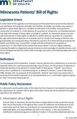 Minnesota Patients' Bill of Rights - Minnesota Department of ...