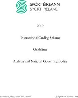 International Carding Scheme Guidelines Athletes and National Governing Bodies 2019 - Sport Ireland