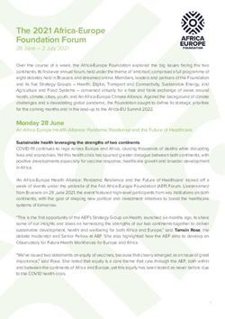 The 2021 Africa-Europe Foundation Forum - 28 June - 2 July 2021