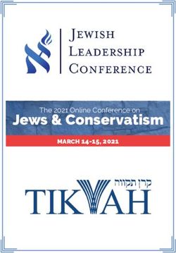 Jews & Conservatism The 2021 Online Conference on - MARCH 14-15, 2021 - The Tikvah Fund